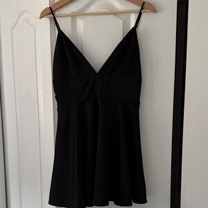 Black Spaghetti Strap Mini Dress